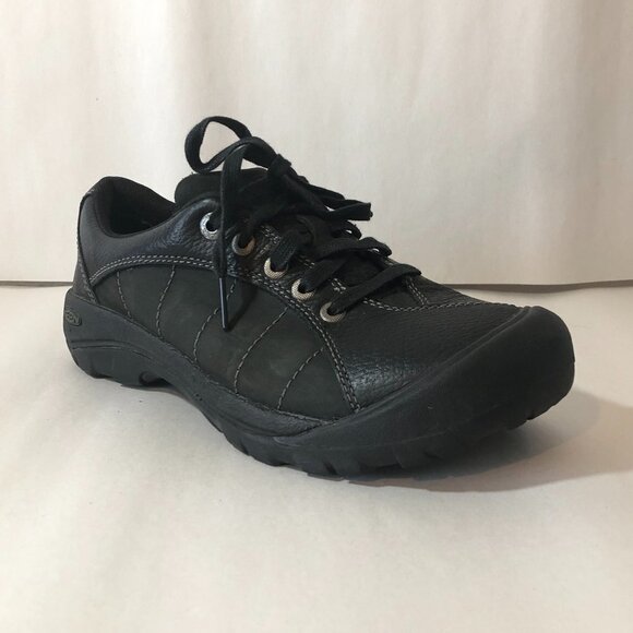 KEEN Women's Leather Low Top Sneaker Size 7 Black - Picture 2 of 12